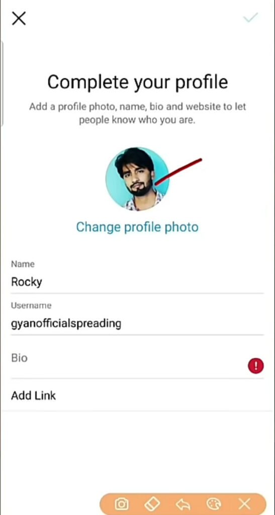 Fill your profile