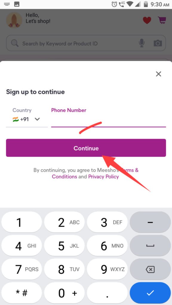 Enter your mobile number