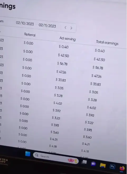 Monetag Earning Proof